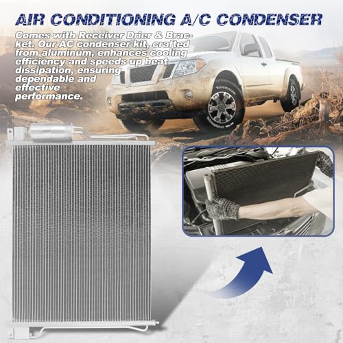 Image of Air Conditioning A /C Condenser Compatible with Nissan Frontier Pathfinder Xterra /Suzuki Equator # 3331, CN3331PFC, 92100ZP50A, 92100EA500