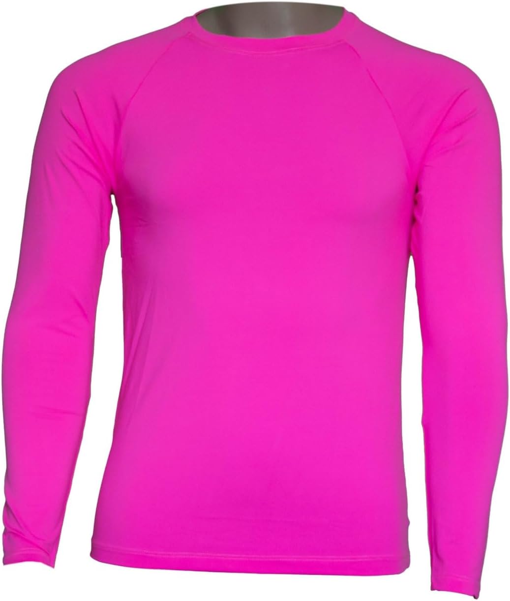Camisa manga longa praia infantil com proteção UV (BR, Numérico, 12, Slim, ROSA)