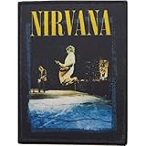 100 % licence officielle. Nirvana - Patch à repasser STAGE JUMP (Taille unique) (Bleu/Jaune)