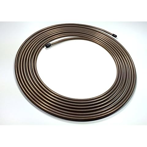 The Stop Shop 25 Feet of 1/4" (.028") Copper Nickel Brake Line Tubing (1) Cover