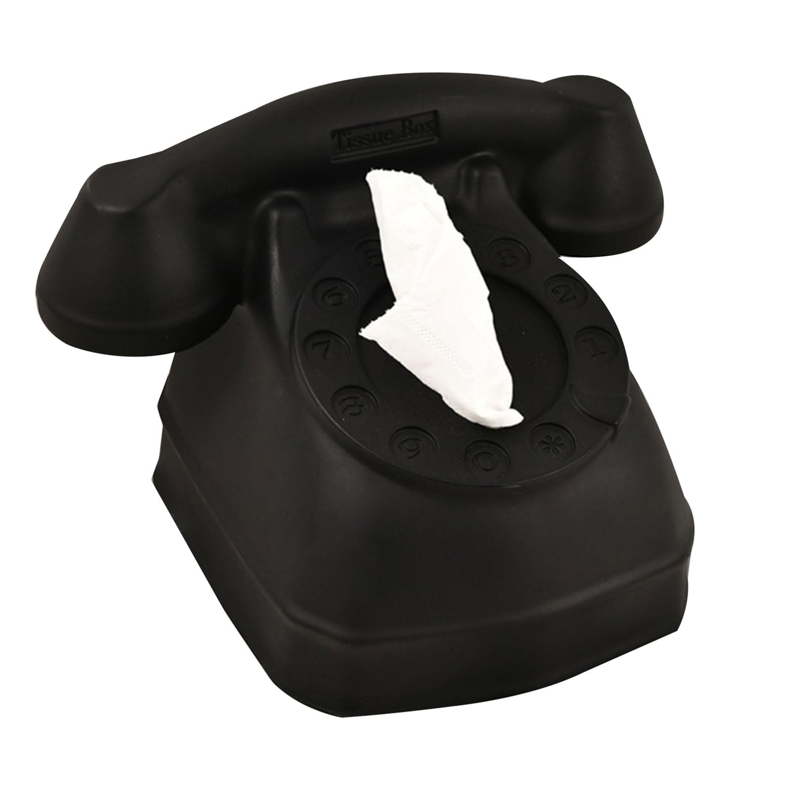Telephone Shape Tissue Box Stylish Telephone Design Tissue Box Paper Dispenser for Functional Home Setting Napkin Holder
