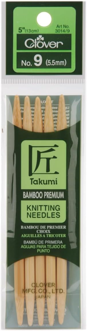 Takumi Bamboo Double Point Knitting Needles 5 5/Pkg-Size 9/5.5mm