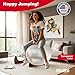 WALIKI Hopper Ball for Adults | Hippity Hop | Hopping Toy with Handles | Sit & Bounce | Space Hopper | Transparent Clear
