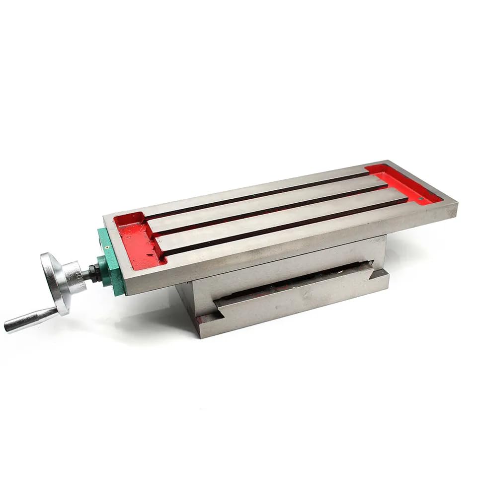 Trapano da tavolo a croce da 450 mm, in metallo, morsa professionale in ghisa, per trapano a colonna, ganasce, inserto versatile, tavolo da fresatura con asse da 23 cm, asse Y da 11 cm