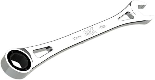 Miniatura 1 de SK Hand Tool 80006 - Llave de trinquete métrica de 0.512 in con marco X de 6 puntos, cromada, 1.7 , 216 posiciones, fabricada en Estados Unidos