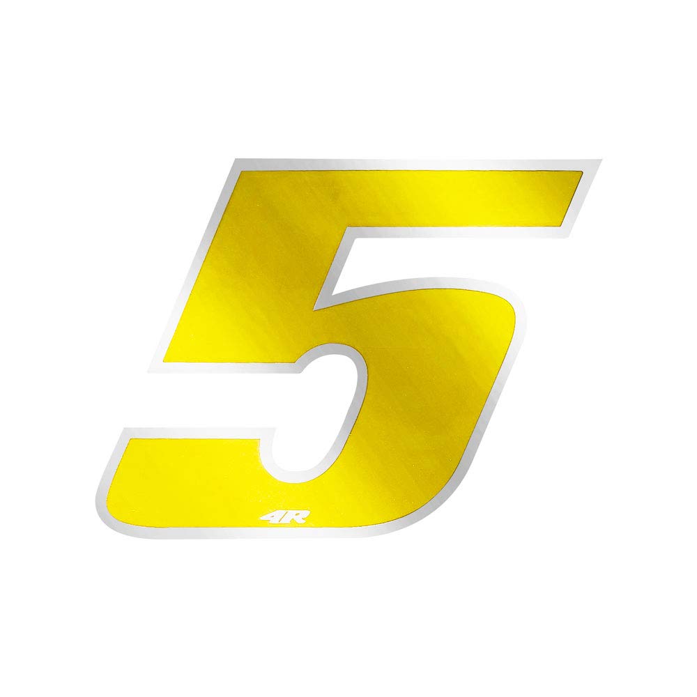 Quattroerre Racing Number 5 Anodized Mini, White