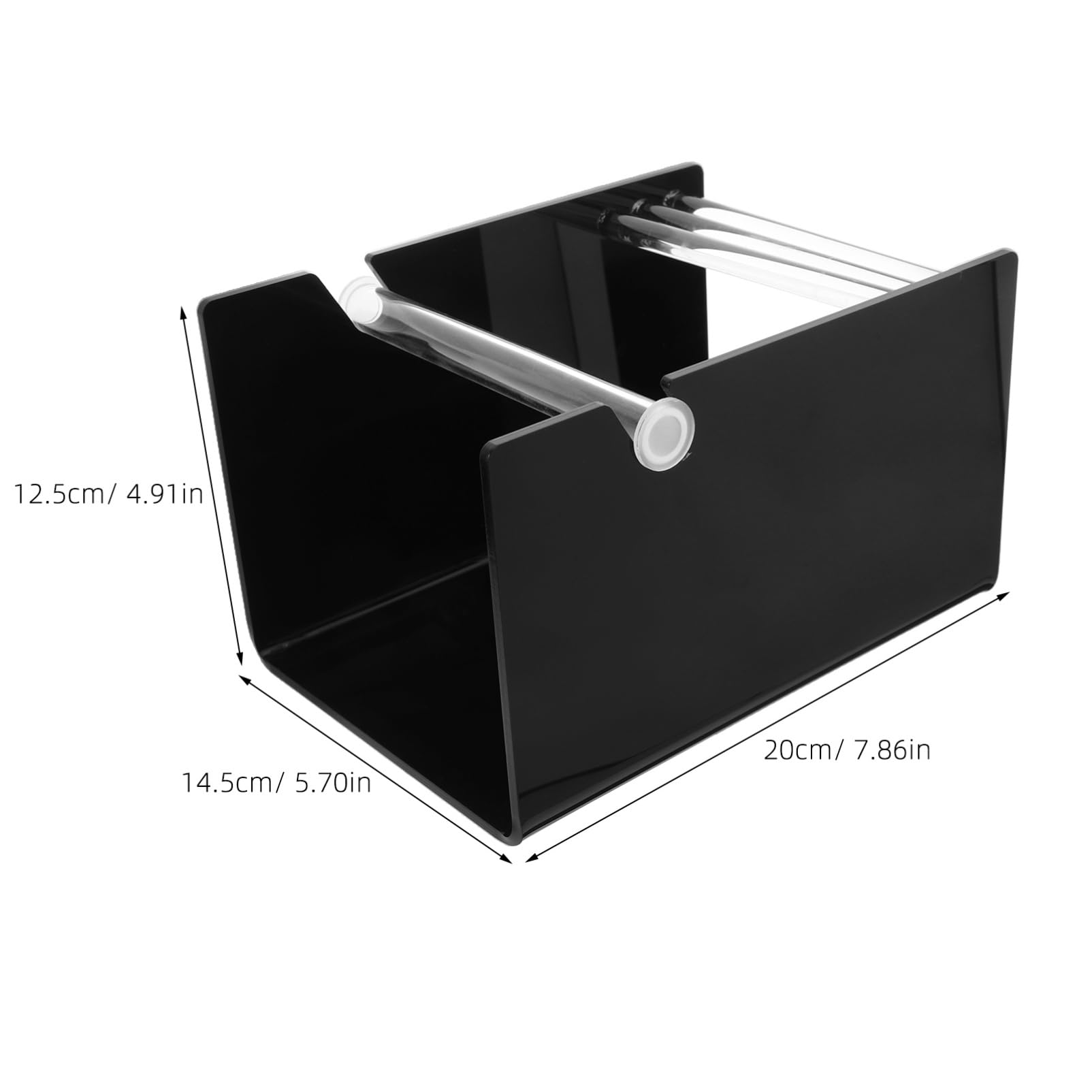 Schwarzer Acryl Sticker Roll Halter Organizer Verstellbarer Acryl Etiketten Spender Für Büro Basteln Versand Und Lager Platzsparendes Design Kompatibel Mit Verschiedenen Kleberolle
