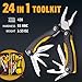 Mini Multitool Knife 12 in 1 Small Pocket Multi Tool with Knife and Pliers - Best Small Multi Purpose All in One Utility for Men & Women - Best Gear Accessory for EDC Work Camping Hiking 2229