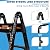 Wolec 12.5FT A-Frame Telescoping Extension Ladder with Wheels, Black