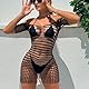 Twinice Fischnetz Dessous für Frauen Fischnetz Bodysuit Spitze Bodysuits Sexy Babydoll Nachtwäsche