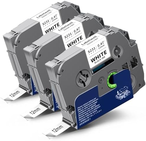 3 x Labelwell Compatible Label Tape for Brother TZe-S231 TZ-S231 ...