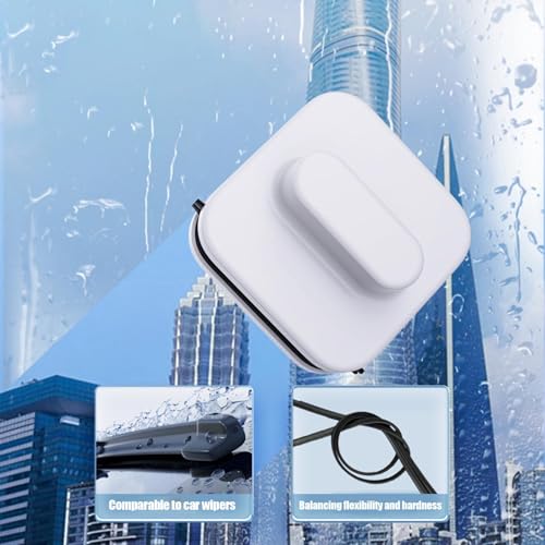 Limpiador de cristales magnético para coche - Imán de doble rasqueta - Limpiacristales en ambos lados, herramienta para limpiar cristales - imagen 2