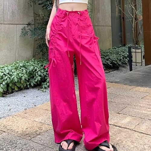 Women's Casual Cargo Pants High Waist Lightweight Joggers with Drawstring Waist and Pockets for Everyday Wear4