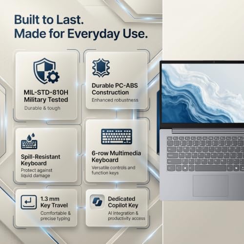 Image of Lenovo V14, Intel Core i3-1315U, 8GB RAM, 512GB SSD, FHD 14 inch (35.56cm), Windows 11 Home, Office 2024, Luna Grey, 1.37Kg, 83HDA05HIG, 250 Nits, 1Y Onsite Warranty, Laptop