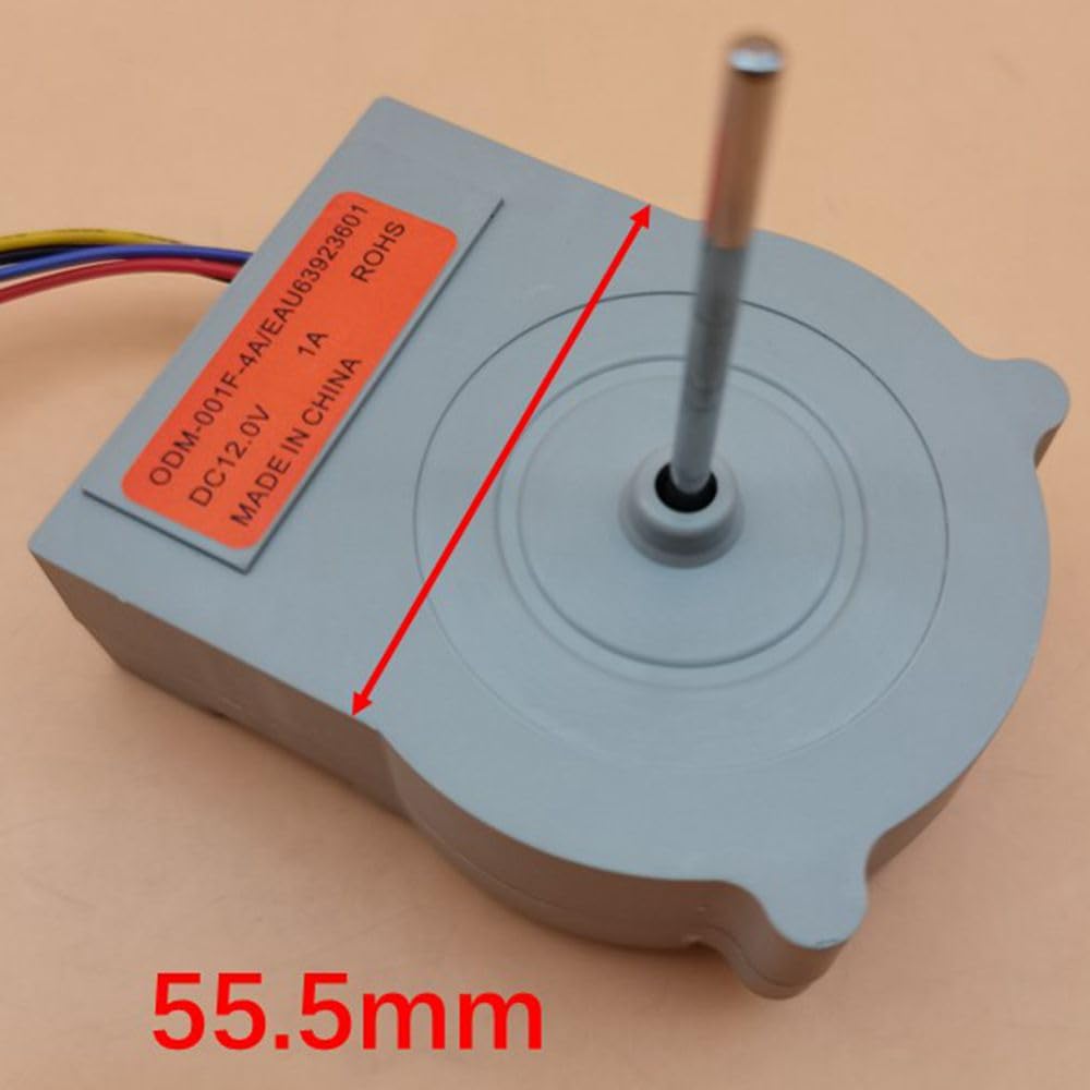 EAU63923601 ODM-001F-4A Frigorifero Condensatore Fan Motor per LG Haier AP6317195 LFXS26596S PS12383669 EAP12383669 DC 12V 1A 4 fili 4-pin Lunghezza albero 46mm Diametro albero 3mm 24-1A 83