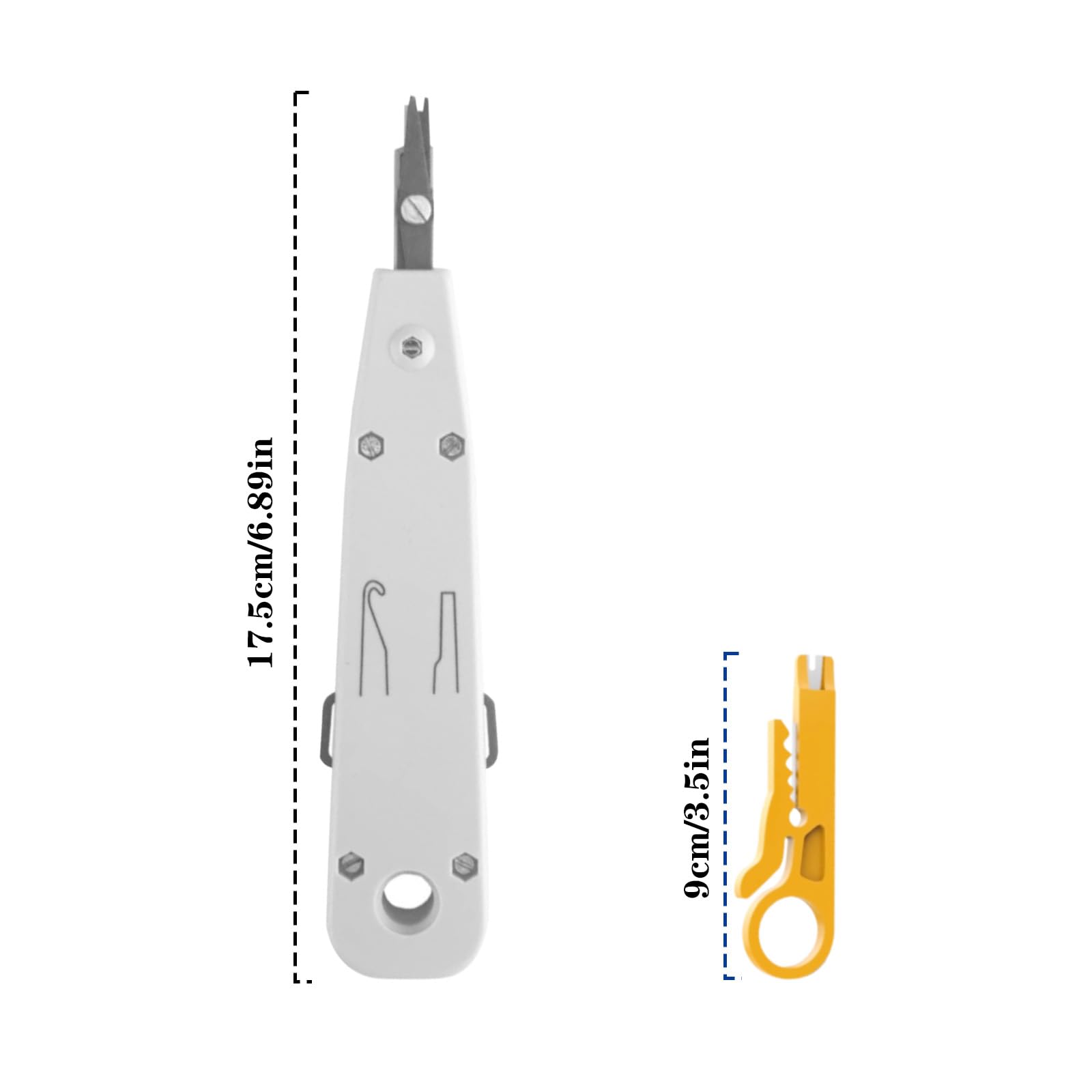 Attrezzo Punch Down Per Prese Di Rete Con Spelafili – Pinza Crimpatrice 3-in-1 Per Cavi RJ45 E Telefonici