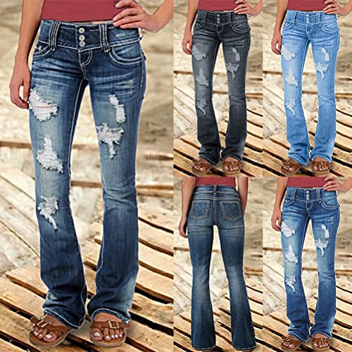 Pantalons évasé jambe large stretch et élastique Onsoyours - 2