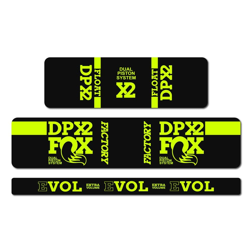 Autocollants Décoratifs Fox Float X2 2021 - Jaune Fluorescent Pour Amortisseur Vélo
