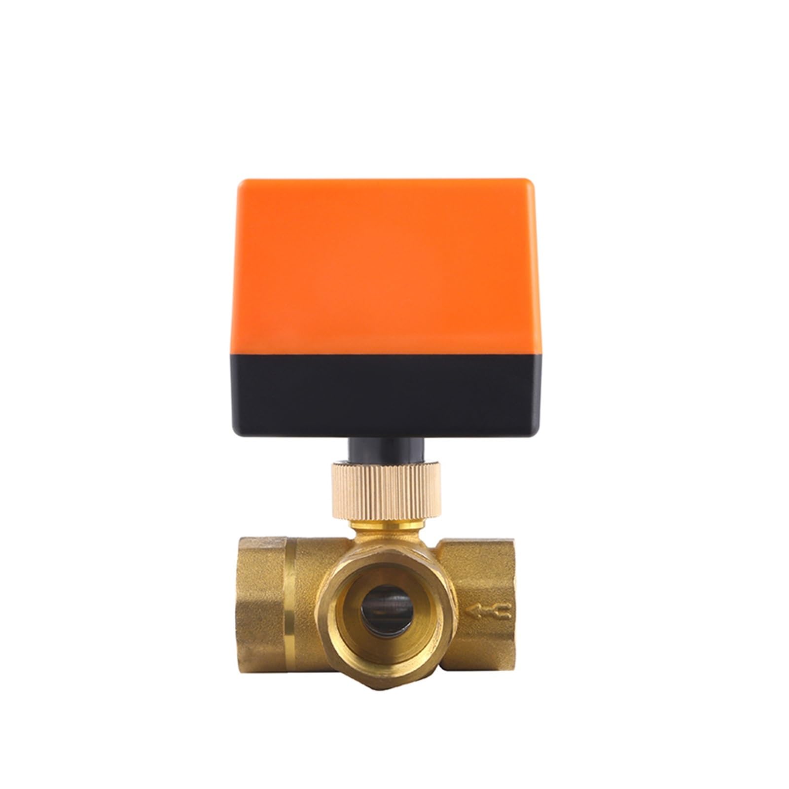 Válvula de bola eléctrica de latón DN25 12V de 3 vías con actuador