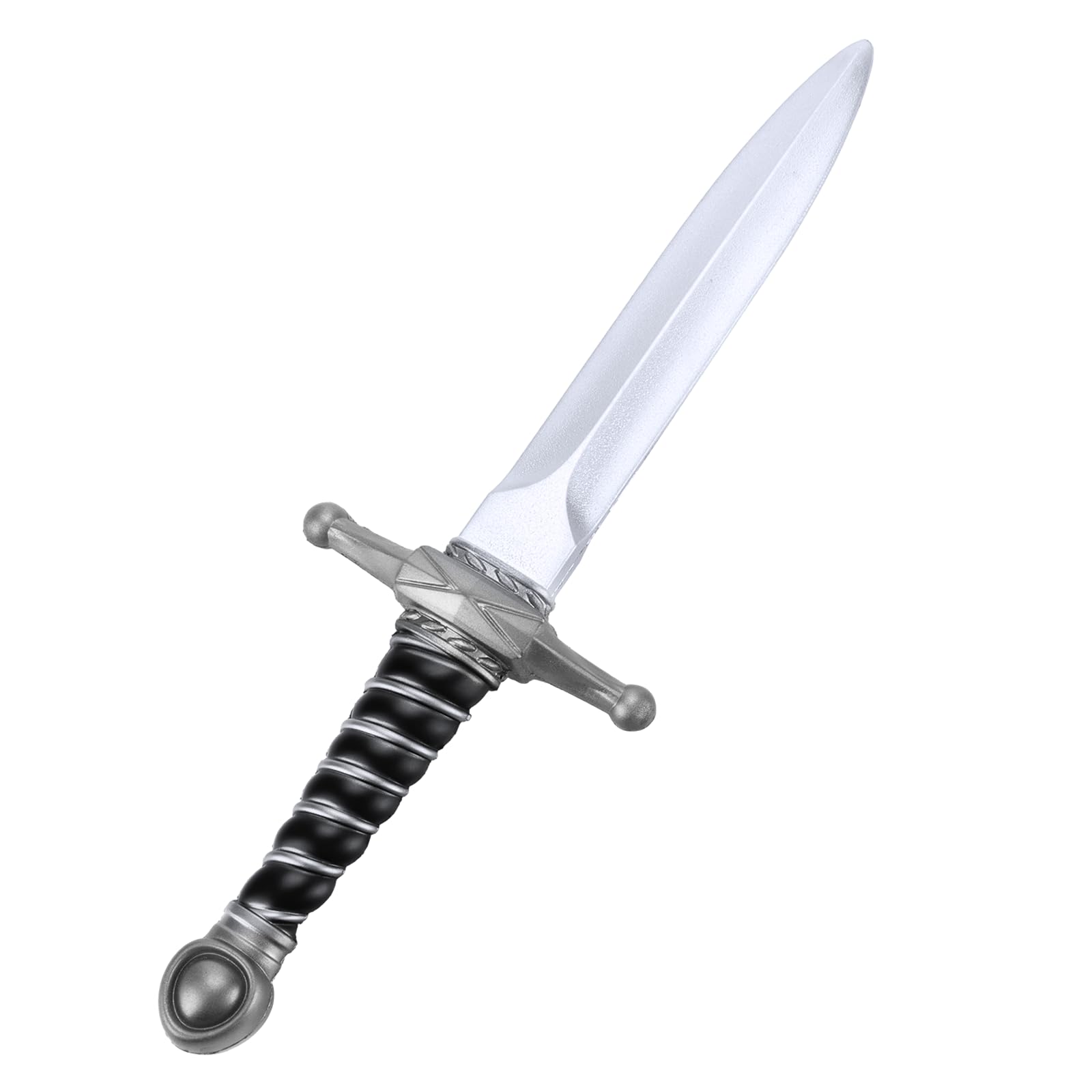 Photo 1 of 15" Fake Foam Swords Martial Arts Weapons, Realistic Dagger Knife Toy for Kids Boys, Foam Short Sword Prop for Play Fighting and Assassins Costume Accessory(1 PCS Silver)