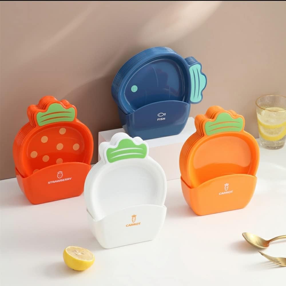 Dipping Bowls Eight Carrot Snack Plate with Base Home Restaurant Fruit Snack Snack Plate Table Snack Snack Candy Dried Fruit Plate Appetizer Plates (Color : B) (A)