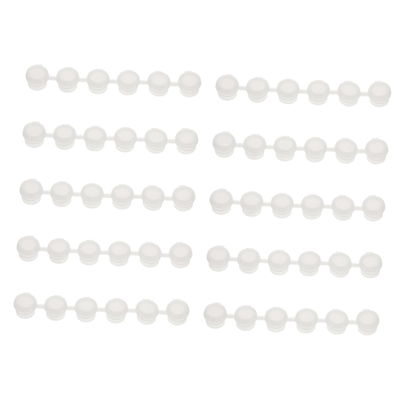 Operitacx 40pcs Plastic Paint Pots Paint Storage Organizers Strips Lids for Mixing Storage