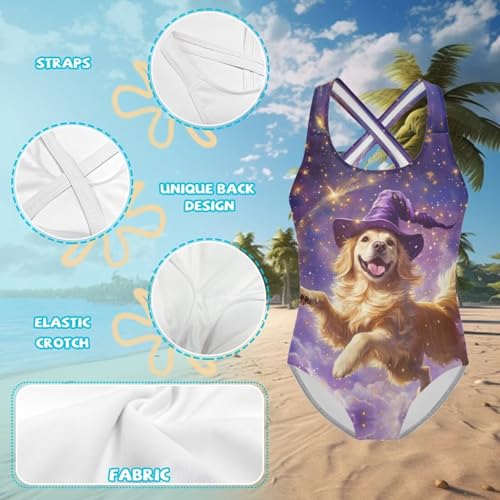 Image of One Piece Swimsuit Girls Cross-Back Bathing Suit 5-14Y Kids Swimwear Cute Swimsuits Sleeveless Bathing Suits