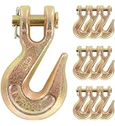 V-chen 5/16 Inch Chain Hook Clevis Grab Hook, Grade 70 Forged Steel Alloy Clevis Hooks, Heavy Dut...