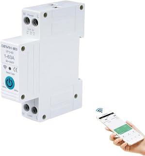 Wifi Zeitschaltuhr Hutschiene, 63A 230V Hutschiene WiFi Smart Schalter Smart Life WIFI, TUYA/Smart Life App Fernbedienung|für Smart Home|Mit Zeitmessung.