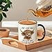 Shqiueos Funny Highland Cow Gifts Mug 11oz – I May Look Calm, Sarcastic Humor Cow Gift for Women Men, Cow Lovers, Friends, Coworkers, White Elephant Gifts, Office & Farm Decor Christmas Ceramic Cup