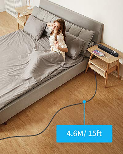 image for Surge Protector Power Strip with USB - NTONPOWER Flat Plug Power Strip