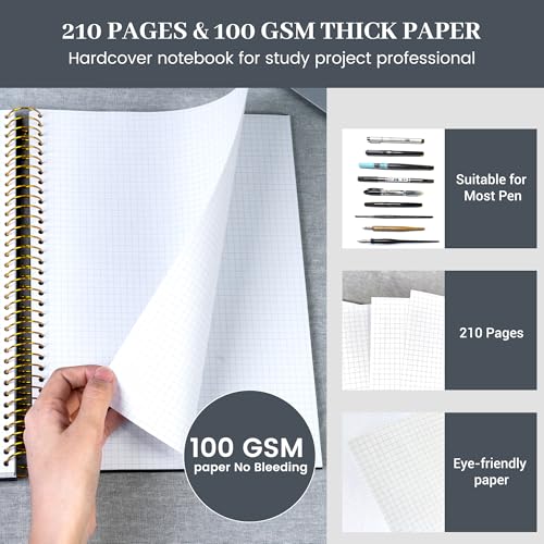 Carnet de notes à spirales grand format pour structurer vos graphiques et schémas