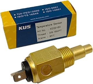 KE00160 Genuine Kus Engine Water Temperature Sensor 3/8-18NPT Thread 98 Celsius Alarm K-E00160 PEMP Marine Engine Sensor