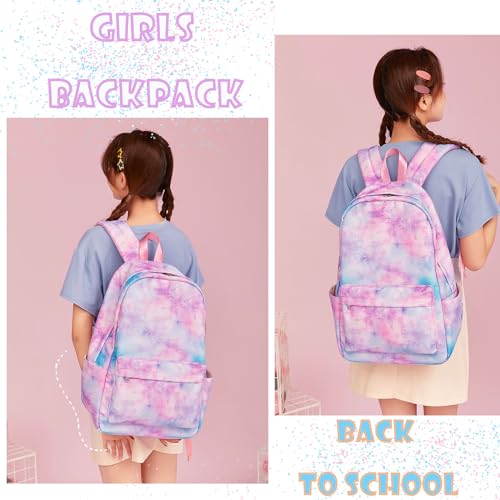 Kidoomeeloo Mochila escolar para adolescentes e meninas com lancheira, mochila para laptop para meni
