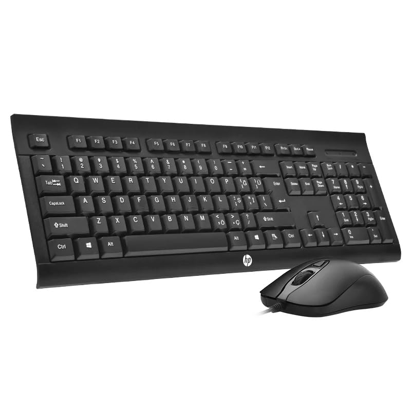 HP KM100 Kablolu Klavye Mouse Set Kurulumu Kolay Tak Çalıştır Şık Zafir Modern Tasarım Türkçe Q Klavye