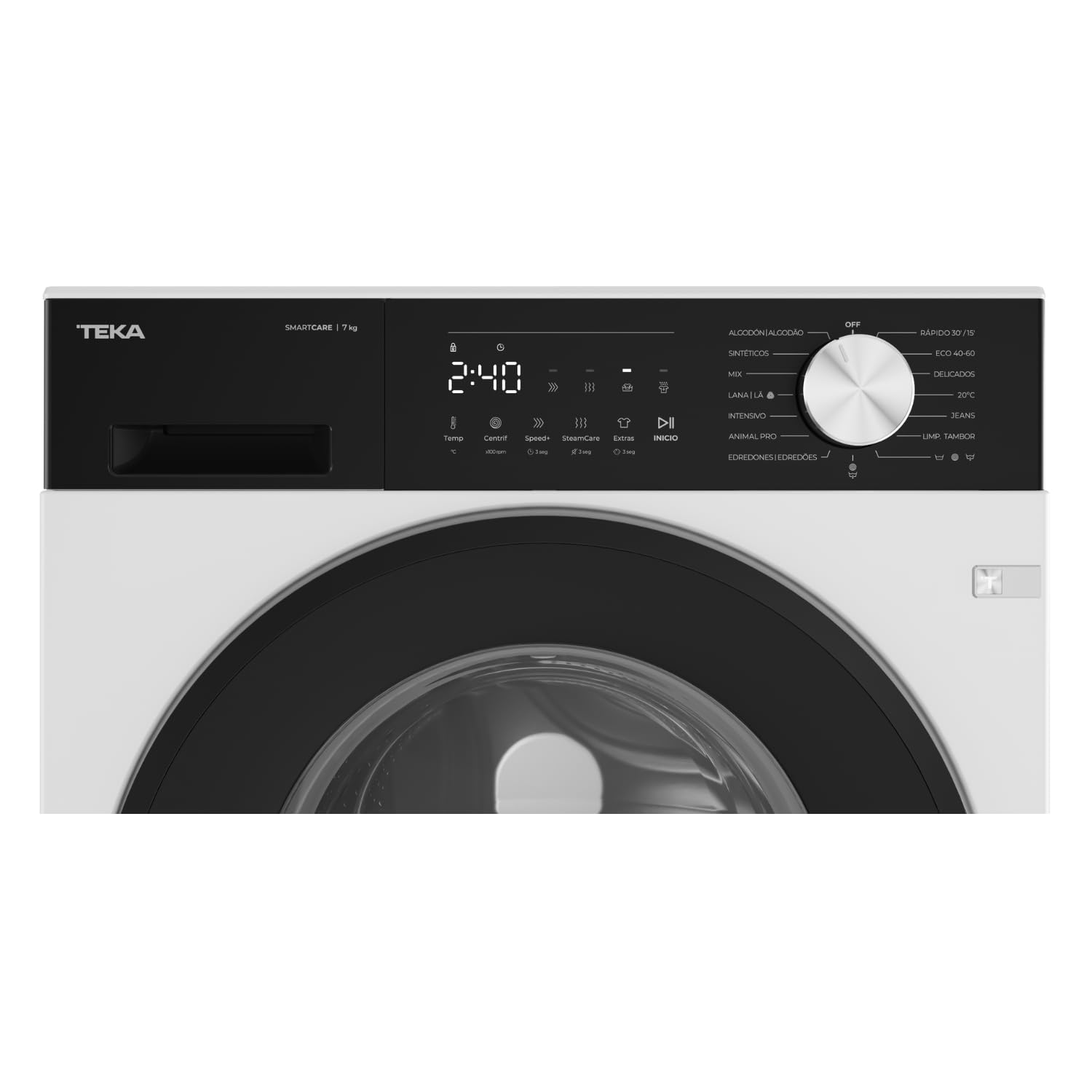 TEKA Lavadora de Libre Instalación, 7 kg, Panel Táctil