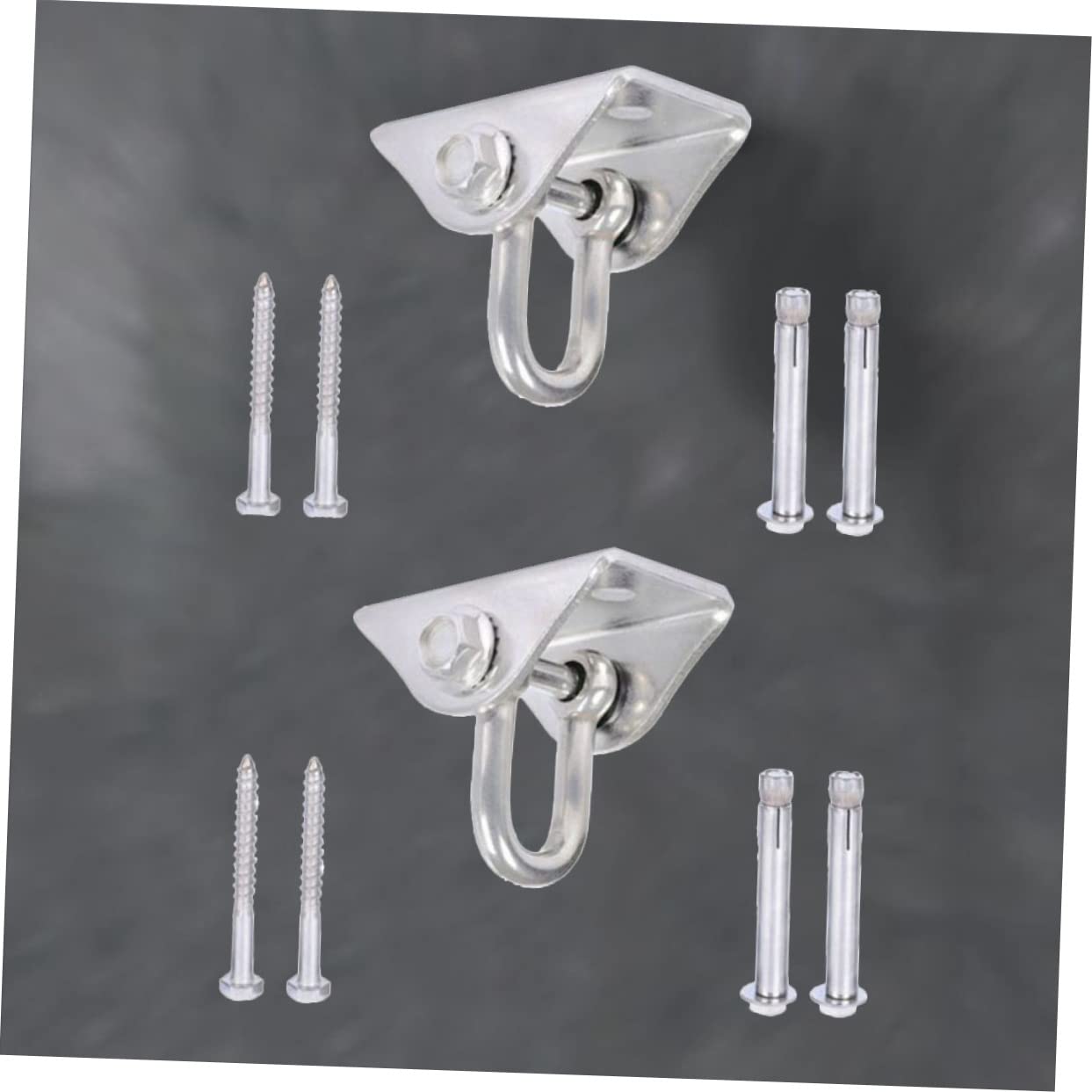 Gogogmee 2 Sets 304 Stainless Steel Swivel Hooks Hanging Chair Hooks for Gymnastics Rings Porch Swings Hammock Swings