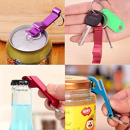 SacJkt Flesopener Sleutelhanger, Aluminium Bier Flesopener, 9 STKS Draagbare Creatieve Mini Flesopener met Sleutelhanger… - Afbeelding 3