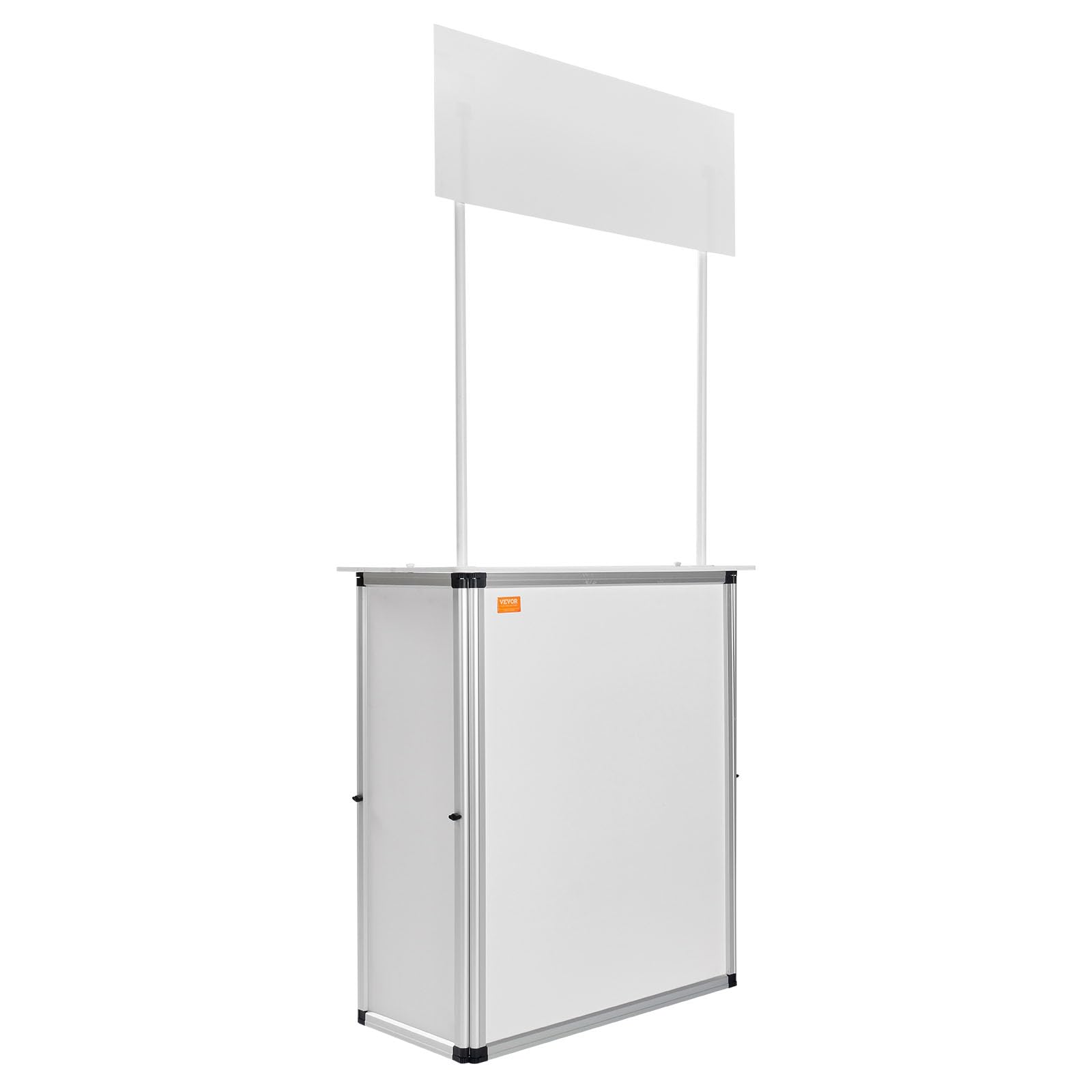 VEVOR Bancone Fieristico Portatile, 785 x 380 x 1815mm Stand Fieristico Bancone Espositivo, Tavolo da Bar Pieghevole Promozionale per Vendita al Dettaglio