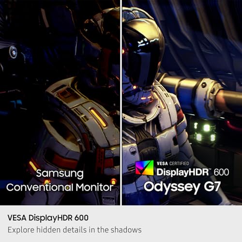 undefined Samsung 37” Odyssey G7 (G75F) 4K UHD Resolution, 165Hz, Curved Gaming Monitor, 1ms Response Time (GtG), VESA DisplayHDR™ 600, AMD FreeSync™ Premium Pro, LS37FG75DENXZA, 2025 の商品画像 4