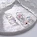 UBGICIG 2Pcs Opal Nose Rings Hoops 316 Surgical Steel Nose Piercing Jewelry Purple Silver 20G
