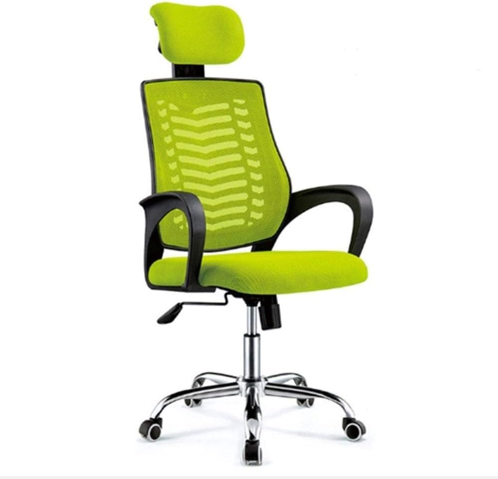 Ergonomic Chair Office Chair Leather Gaming Chair Racing Chair Ergonomic Backrest Fits Your Body Snugly And Reduces The Pressure on Your Backbone And Lumbar Region (Color : Green)