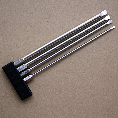 Broppe 4pcs Flat Head Slotted Tip Screwdriver Bit Set 150mm/6 inch Long Magnetic 3mm 4mm 5mm 6mm 1/4 Inch Hex Shank