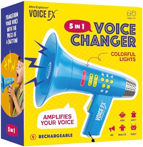 Mini Explorer Voice Changer for Kids - Gifts for Kids - Voice Changing Device for Boys & Girls Ages 3-8+ Olds - Birthday Gifts for 3, 4, 5, 7, 8 Year Old Boy - Outdoor Toys Gift Ideas for Kid, Toddler