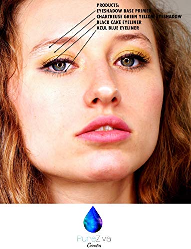 Pure Zivaª Black Matte Cake Eyeliner & Eyeshadow, Water Activated Pressed Powder; Gluten & Cruelty Free #TOP2