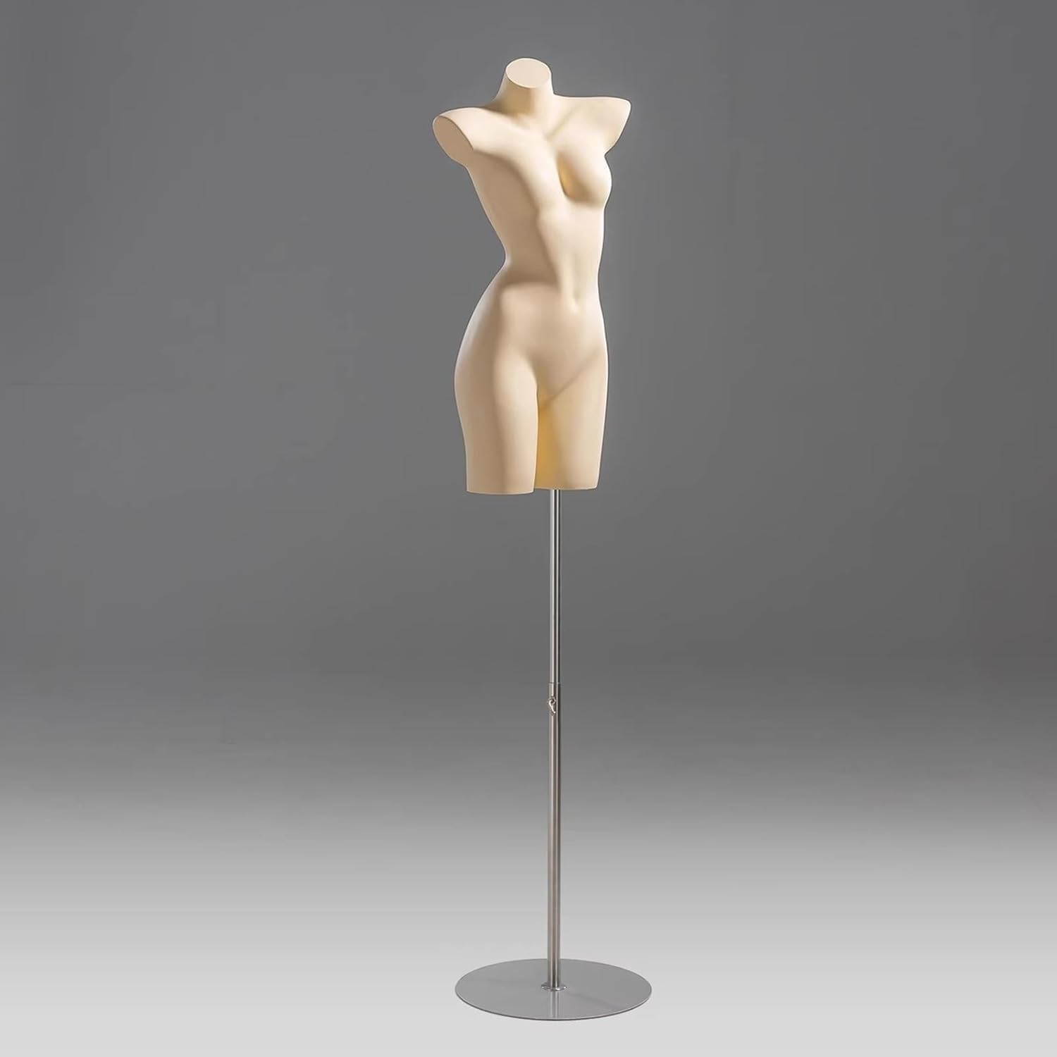 CONGRUI Mannequin, Female Body Torso, Plastic Dummy with Base, for Bra and Panty Display in Underwear Store or Window(Silver)