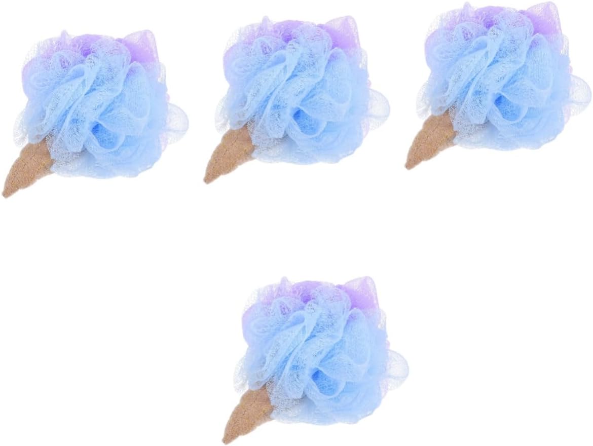 FOMIYES 4pcs Loofah Sponges Bath Scrub Body Skin Exfoliating Tool Shower Cleaning Ball