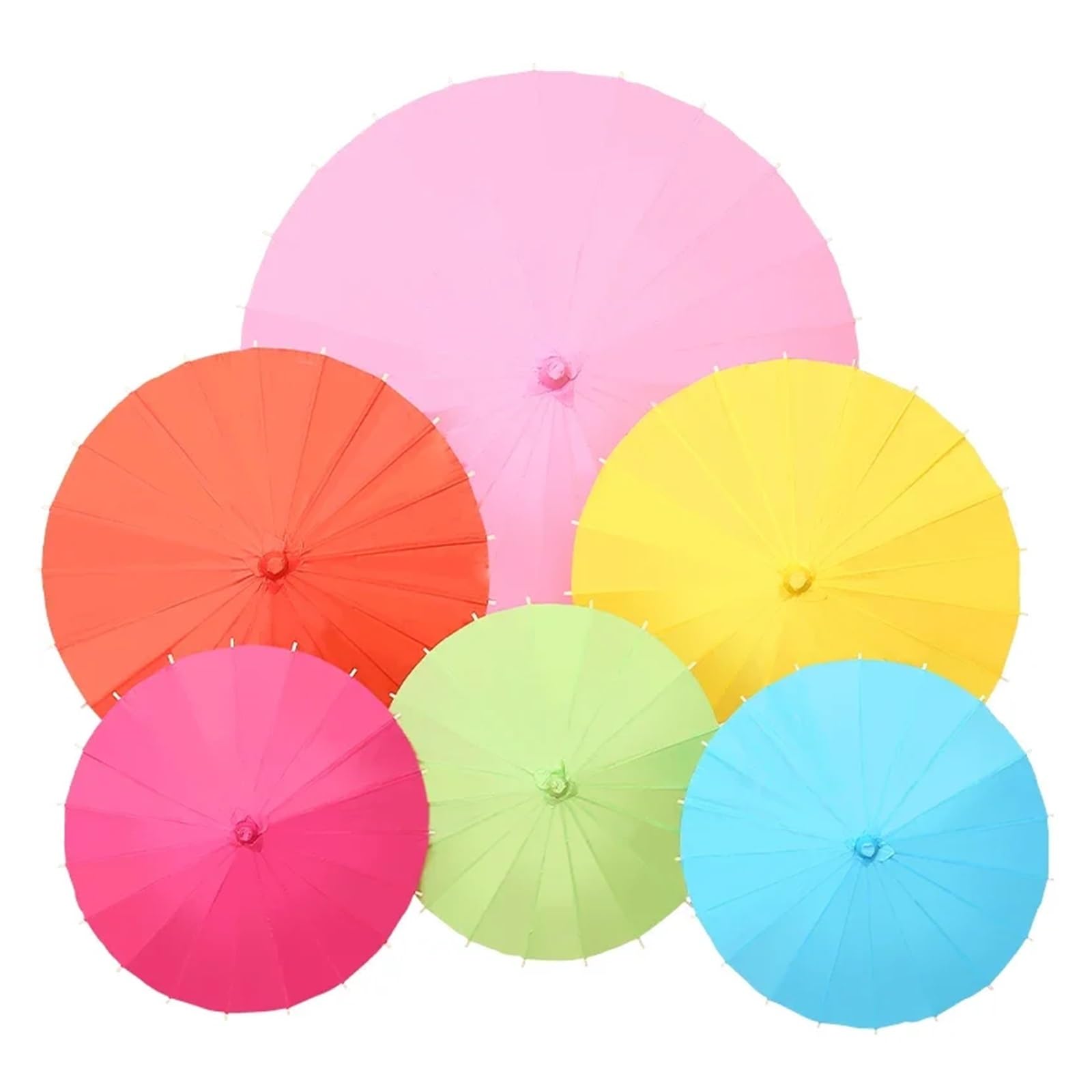 Sonnenschirm Hochzeit 5 Stück 20/3040/60 Cm Papier Regenschirm Außenbereich DIY Malerpapier Hochzeitsparty Haushaltsdekoration Thanksgiving(White Paper umbrella,60cm)