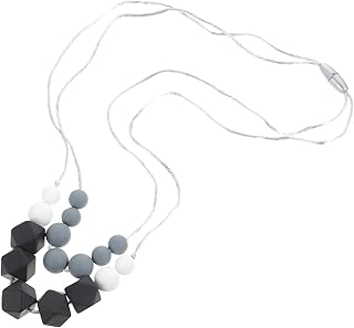 Abaodam Colar De Dentição De Silicone Brinquedos Infantis Colares De Mastigar Brinquedos Para Bebês Colar Mastigável Brinquedos De Silicone Brinquedos De Mastigar Brinquedos Para Bebês