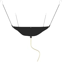 GARVIN Ceiling Leak Diverter Tarp, 10 x 5 ft Heavy Duty 420D Oxford Roof Leak Catcher Kit with 10 ft Drain Hose, Waterproof Rain Drip Diverter for Warehouse, Garage, Office, Black